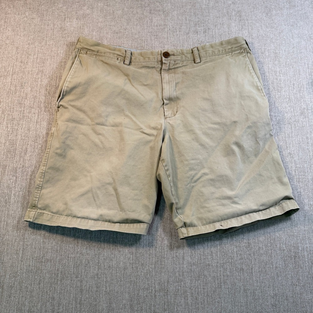 Banana Republic Mens Khaki Chino Shorts Size 38 Tan 100% Cotton Flat Front